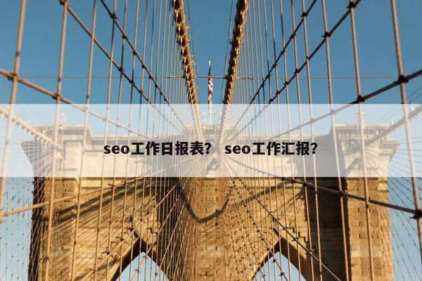 seo工作日报表？ seo工作汇报？