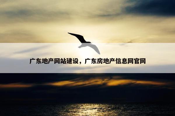 广东地产网站建设，广东房地产信息网官网