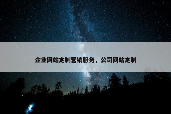 企业网站定制营销服务，公司网站定制