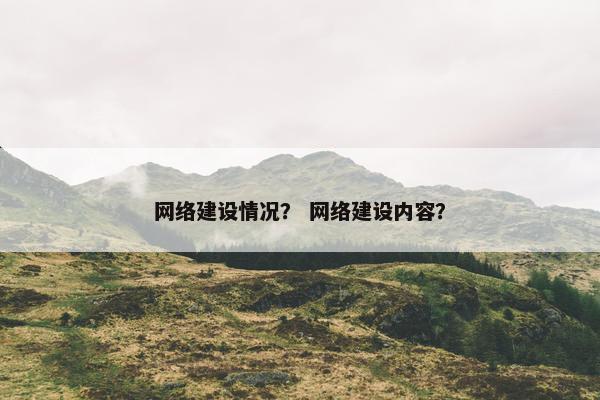 网络建设情况？ 网络建设内容？