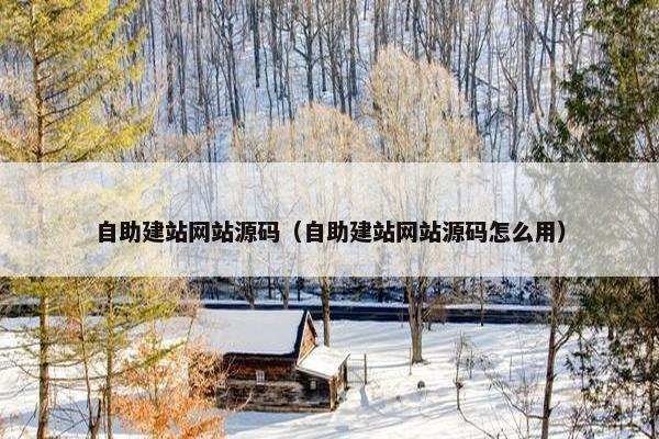 自助建站网站源码（自助建站网站源码怎么用）