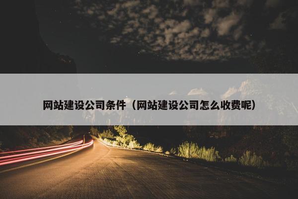 网站建设公司条件（网站建设公司怎么收费呢）