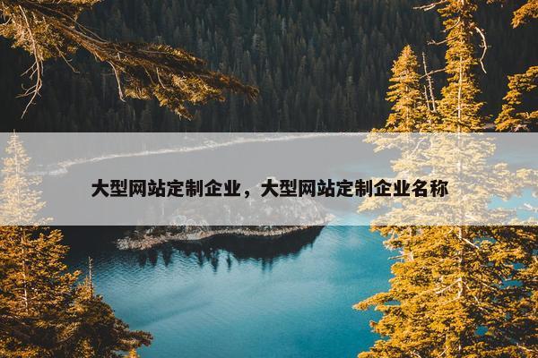 大型网站定制企业，大型网站定制企业名称