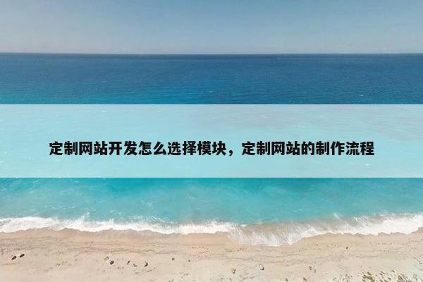 定制网站开发怎么选择模块，定制网站的制作流程