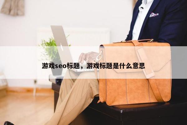 游戏seo标题，游戏标题是什么意思
