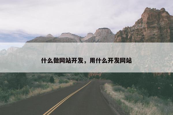 什么做网站开发，用什么开发网站