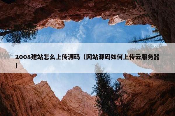 2008建站怎么上传源码（网站源码如何上传云服务器）