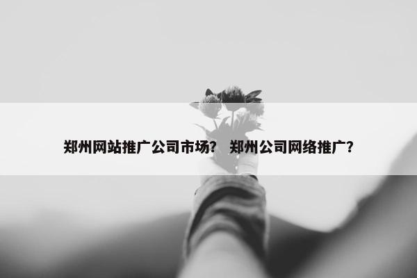 郑州网站推广公司市场？ 郑州公司网络推广？