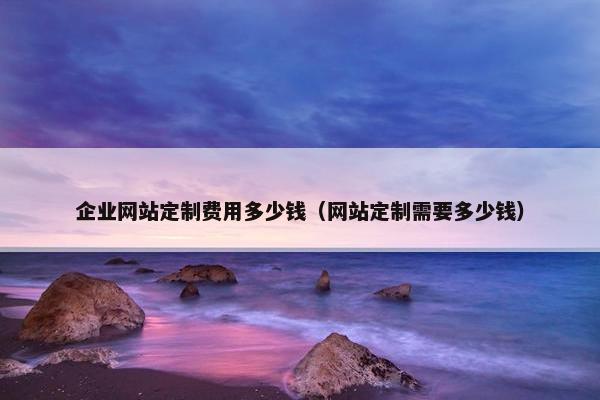 企业网站定制费用多少钱（网站定制需要多少钱）
