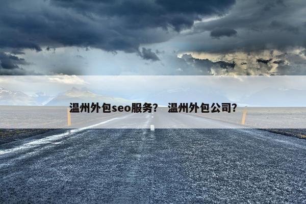 温州外包seo服务？ 温州外包公司？