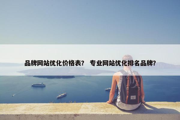 品牌网站优化价格表？ 专业网站优化排名品牌？