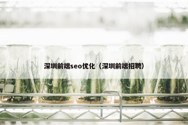 深圳前端seo优化（深圳前端招聘）