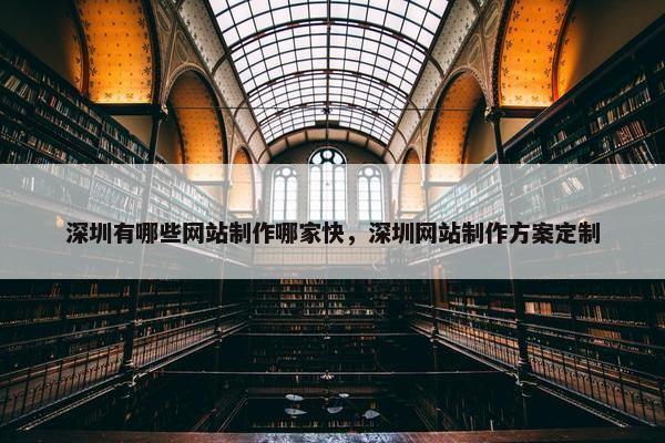 深圳有哪些网站制作哪家快，深圳网站制作方案定制
