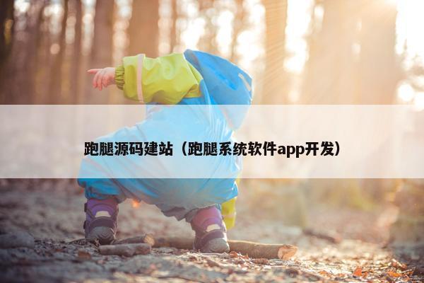 跑腿源码建站（跑腿系统软件app开发）