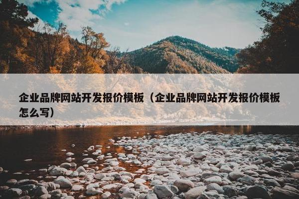 企业品牌网站开发报价模板（企业品牌网站开发报价模板怎么写）