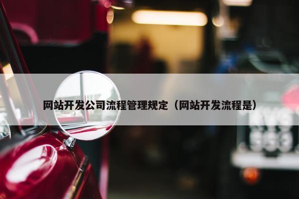 网站开发公司流程管理规定（网站开发流程是）