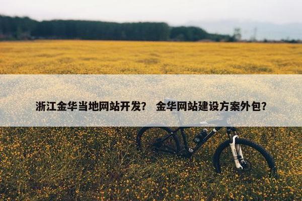 浙江金华当地网站开发？ 金华网站建设方案外包？