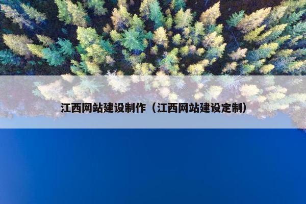 江西网站建设制作（江西网站建设定制）