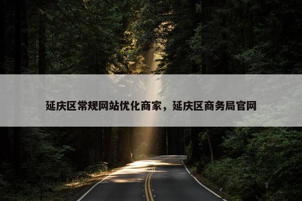 延庆区常规网站优化商家，延庆区商务局官网