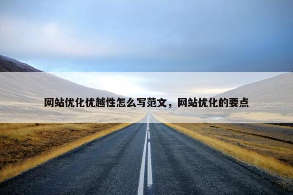 网站优化优越性怎么写范文，网站优化的要点