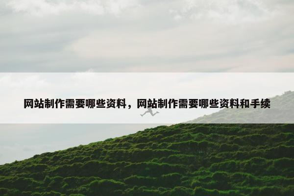 网站制作需要哪些资料，网站制作需要哪些资料和手续