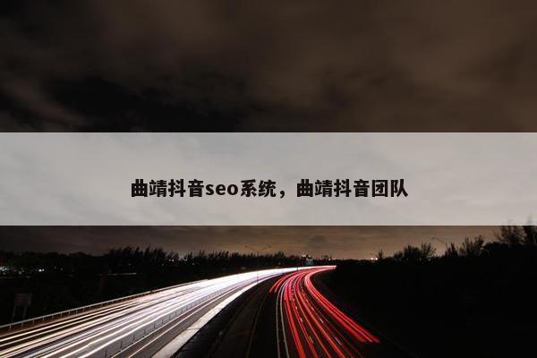 曲靖抖音seo系统，曲靖抖音团队