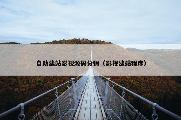 自助建站影视源码分销（影视建站程序）