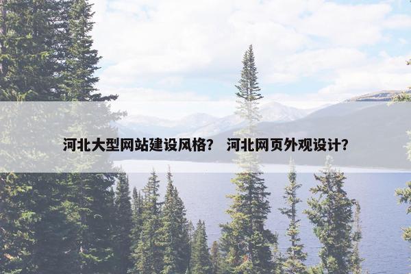 河北大型网站建设风格？ 河北网页外观设计？