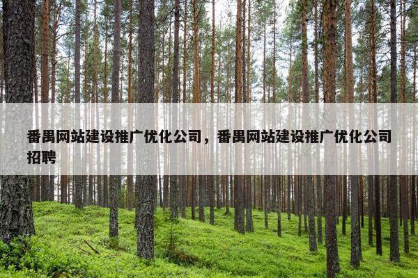 番禺网站建设推广优化公司，番禺网站建设推广优化公司招聘