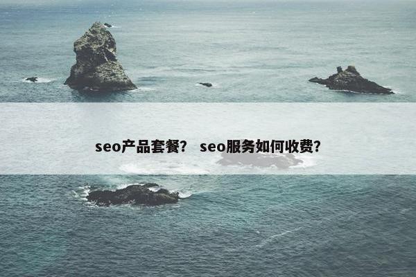 seo产品套餐？ seo服务如何收费？