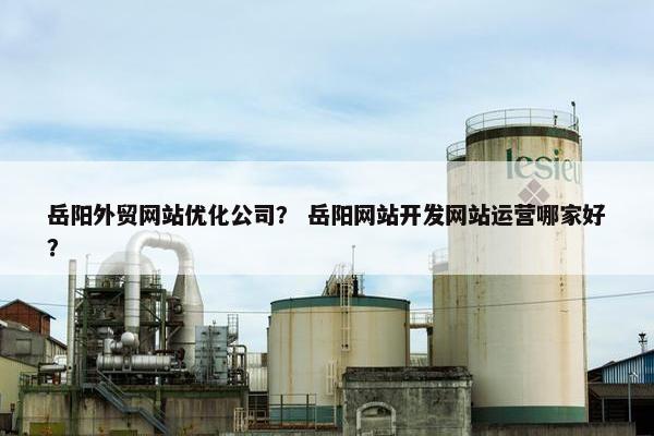 岳阳外贸网站优化公司？ 岳阳网站开发网站运营哪家好？