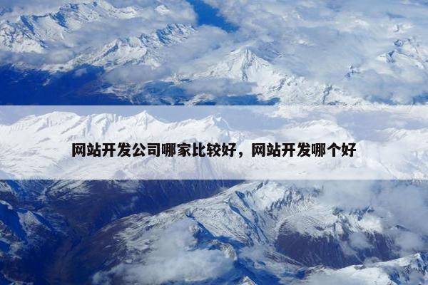 网站开发公司哪家比较好，网站开发哪个好