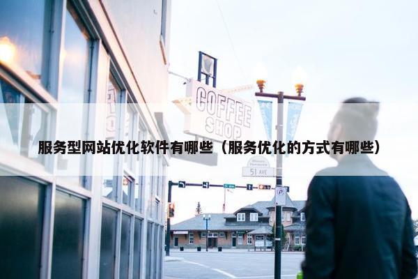 服务型网站优化软件有哪些（服务优化的方式有哪些）