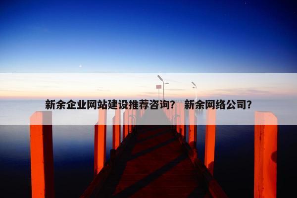 新余企业网站建设推荐咨询？ 新余网络公司？