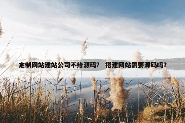 定制网站建站公司不给源码？ 搭建网站需要源码吗？