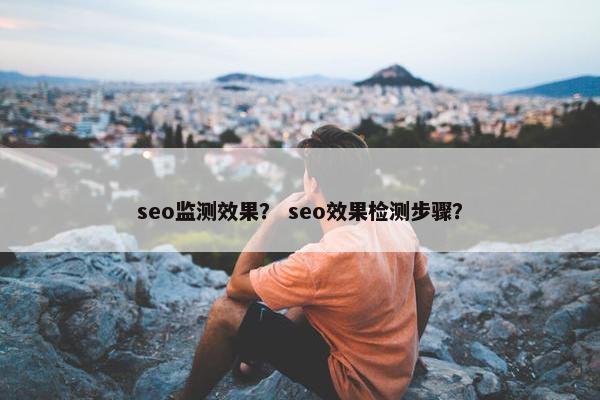 seo监测效果？ seo效果检测步骤？