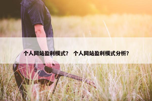 个人网站盈利模式？ 个人网站盈利模式分析？