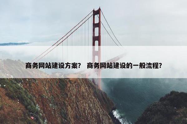 商务网站建设方案？ 商务网站建设的一般流程？