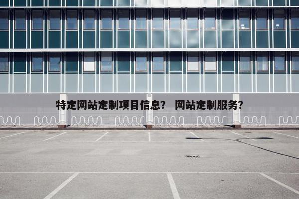 特定网站定制项目信息？ 网站定制服务？
