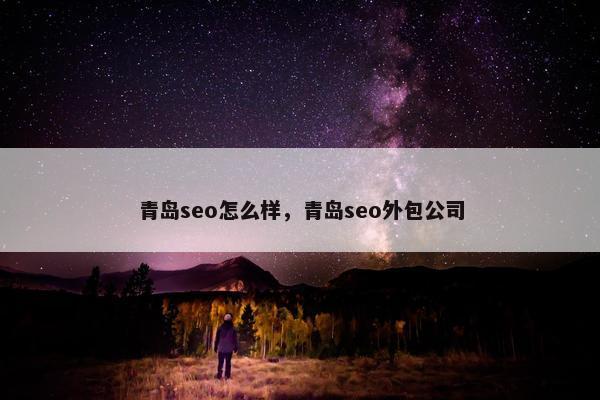 青岛seo怎么样，青岛seo外包公司
