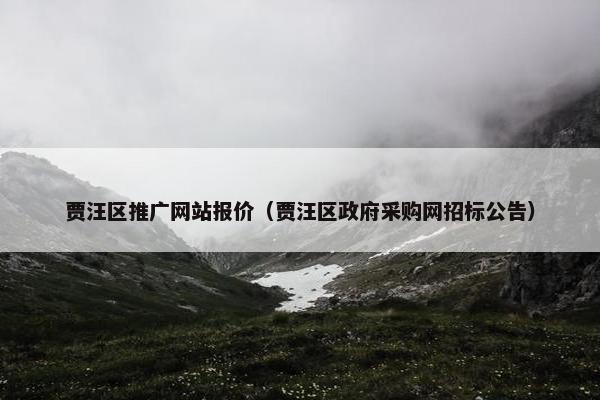 贾汪区推广网站报价（贾汪区政府采购网招标公告）