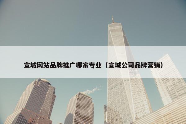 宣城网站品牌推广哪家专业（宣城公司品牌营销）