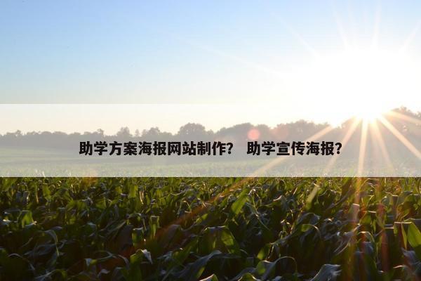 助学方案海报网站制作？ 助学宣传海报？