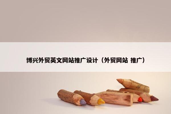 博兴外贸英文网站推广设计（外贸网站 推广）
