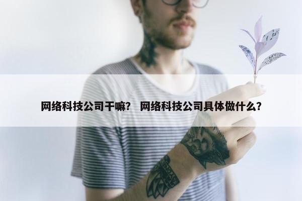 网络科技公司干嘛？ 网络科技公司具体做什么？