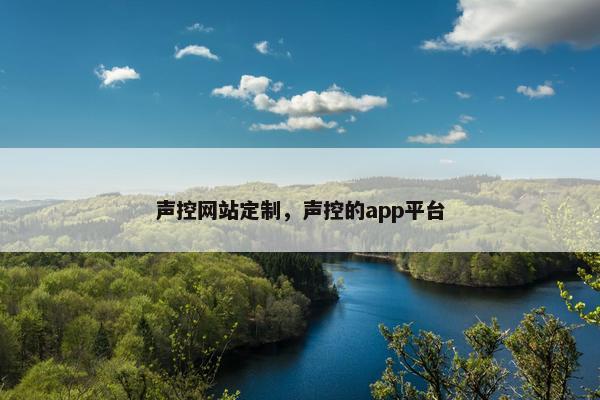 声控网站定制，声控的app平台
