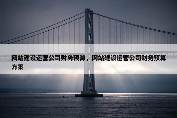 网站建设运营公司财务预算，网站建设运营公司财务预算方案