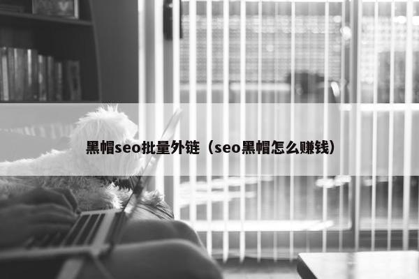 黑帽seo批量外链（seo黑帽怎么赚钱）