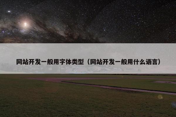 网站开发一般用字体类型（网站开发一般用什么语言）