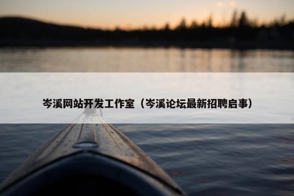 岑溪网站开发工作室（岑溪论坛最新招聘启事）